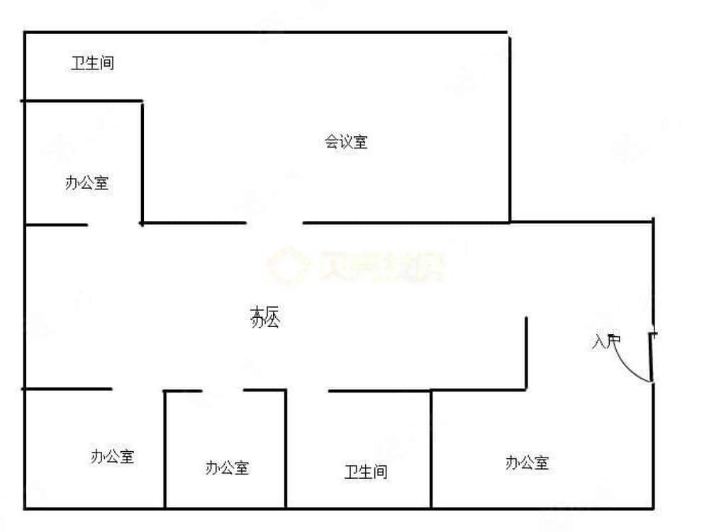 江景大厦,江景大厦 5室2厅 东南 南1