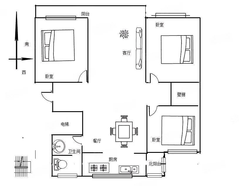 沭河花园,仅售78万可议 真实存在 三室两厅 不挡不冲9