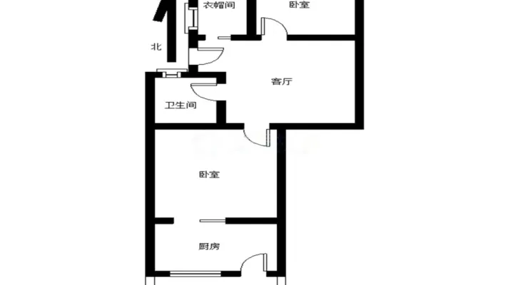 月亮城小区 2室1厅 南