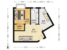 江宁|百家湖西花园伦敦城1室1厅1卫出售|买房租房佣金全返