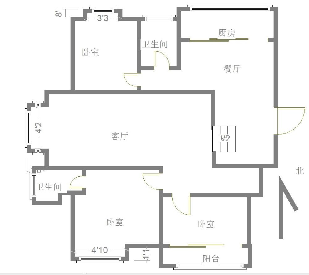 古槐家园,六千买繁华商圈电梯 错层洋房 3.1米层高 大三室诚心出售11