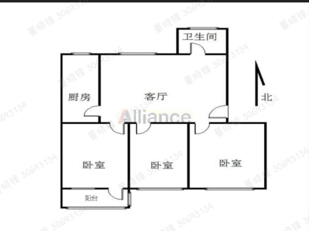 一建公司家属院,一建公司家属院 带小平房 满五唯一  三室户型1