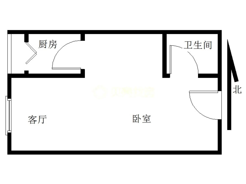 凯悦新城,凯悦新城 1室0厅 西1