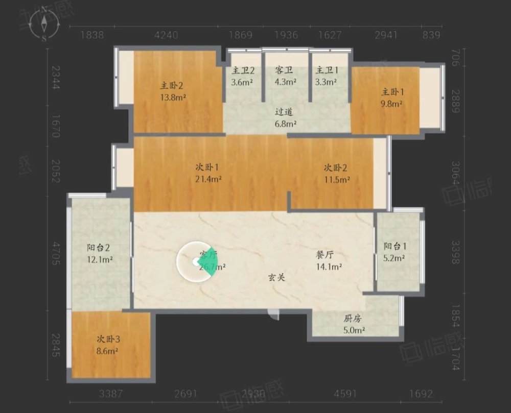 翔栩水岸城,花园小区 4加1雅格局 配套成熟  近市场 高铁站 交通方便11