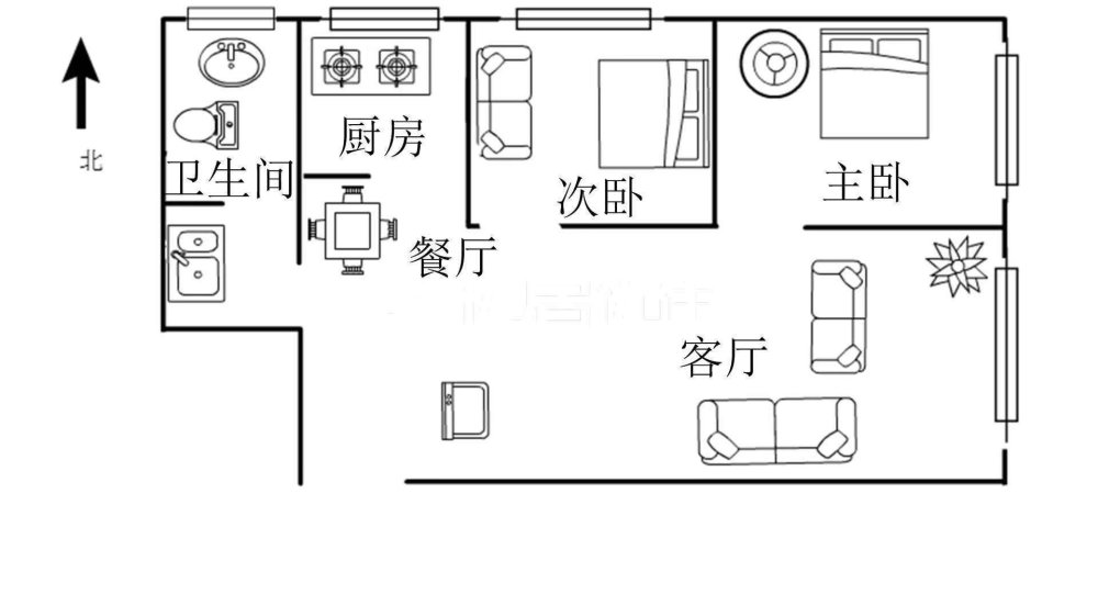 景园盛世华都,租金抵月供 2室 精装 低于市场价  景园盛世花都 看房方便8