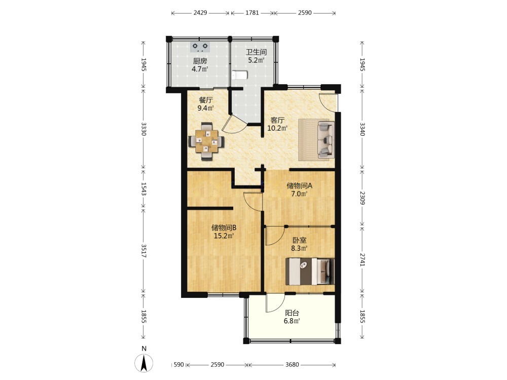 电业小区,新登记3层南北两居，楼层好，出行方便4