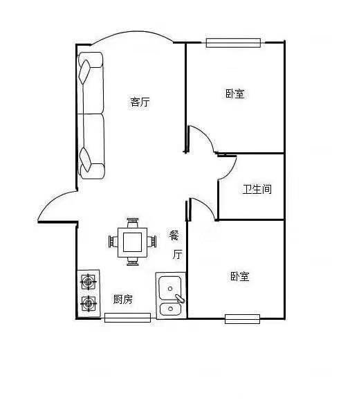 药物研究所家属院,天山区新华南路大西门地铁口两室一厅南北7