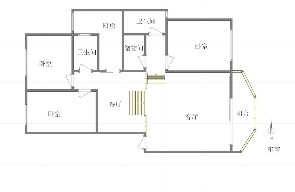 北碚老城区精装3室2厅2卫二手房出售10