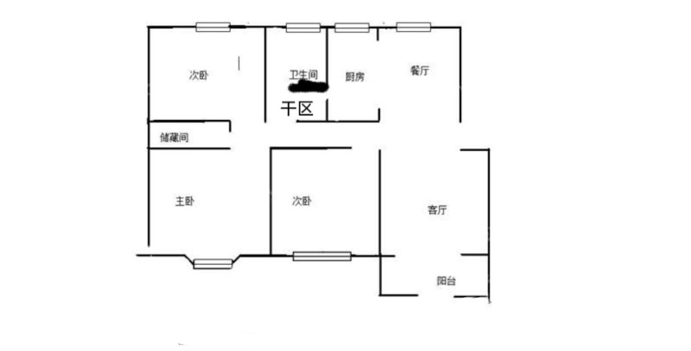 南苑二期,急售！南苑二期多层 3楼精装3房 135平69万13