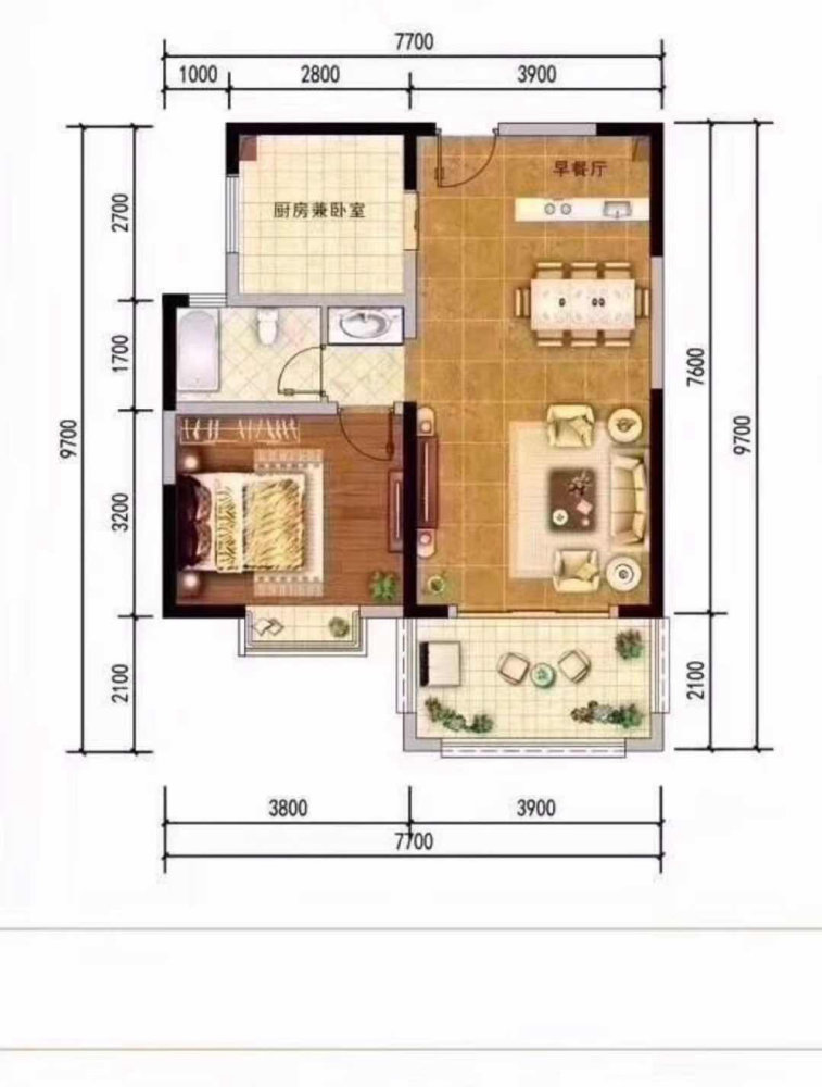 财富广场,财富广场2楼40平方拎包入住10