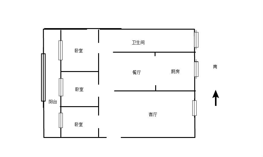 鑫润阳光家园,城建局家属院 42万 三室两厅 精装 配套成熟 交通便利9