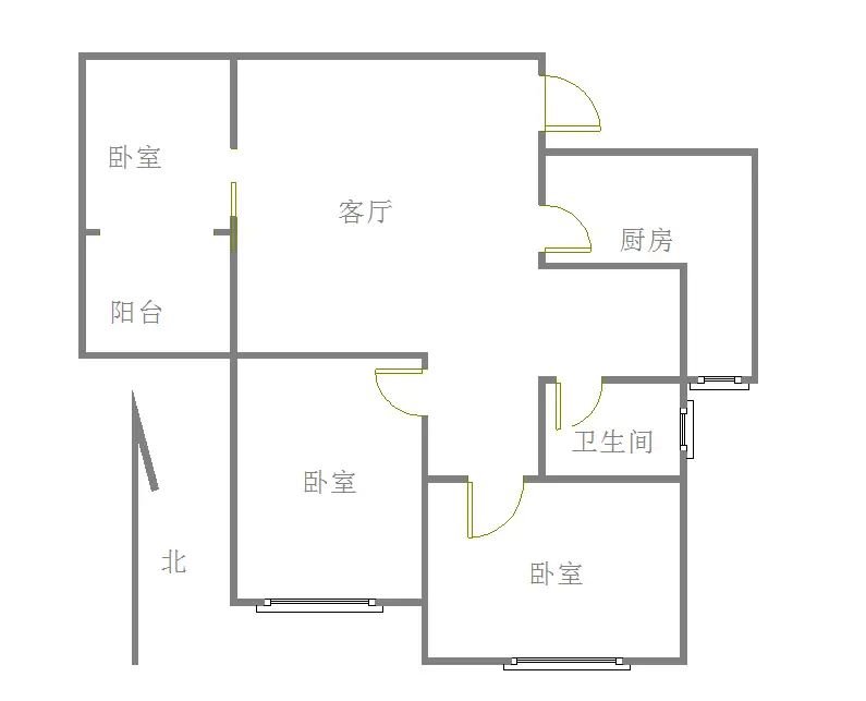 市中城西精装3室1厅1卫二手房出售7