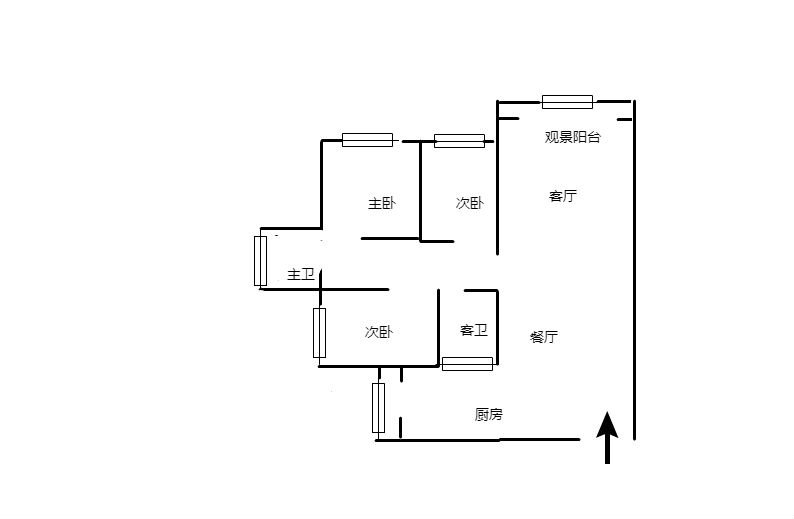 阳光滨江一号,急售回风新小区 电梯三房 环境好 户型方正 中间楼层    10