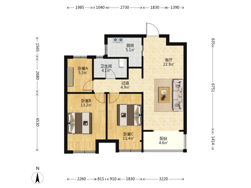 正弘府,精装拎包入住  居住舒适 小区环境好 地铁口 交通方便5