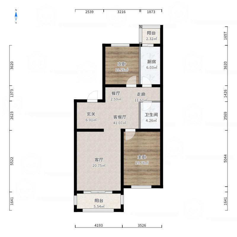 左岸公园,左岸公园大两室，家具家电齐全，拎包入住交通方便6