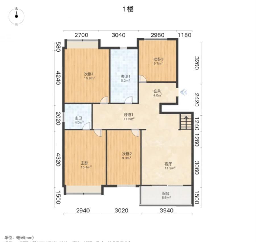 双周小区,正南 5室3厅 精装修急售185W15