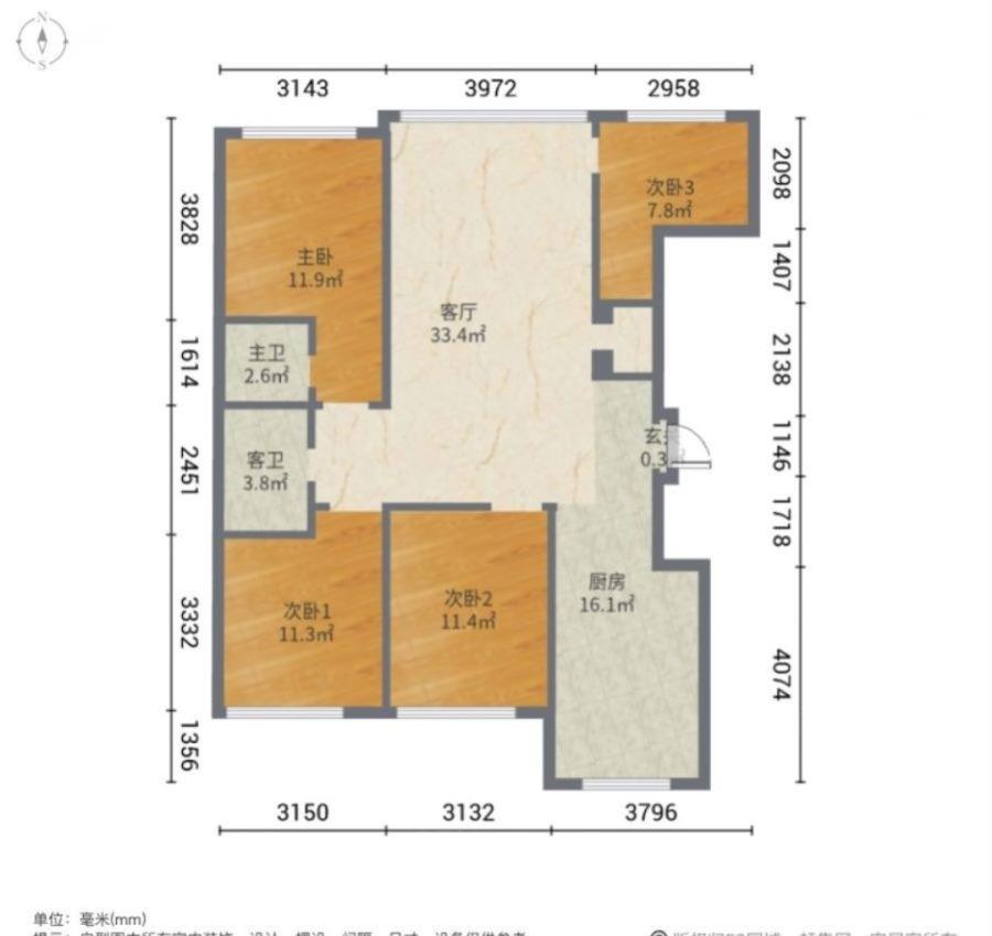 凯盈中心城,凯盈中心城 四室一厅两卫 精装修 拎包入住11