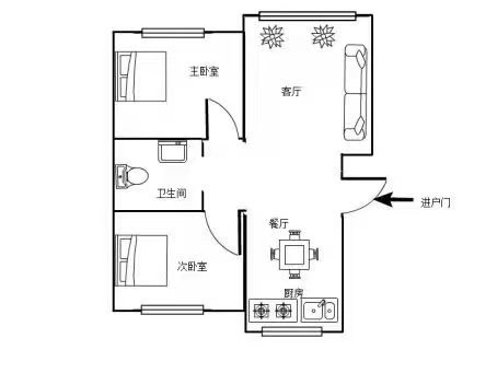 城市阳光,城市阳光小区步梯2楼89.8平38.5万2室两厅两支持贷款11