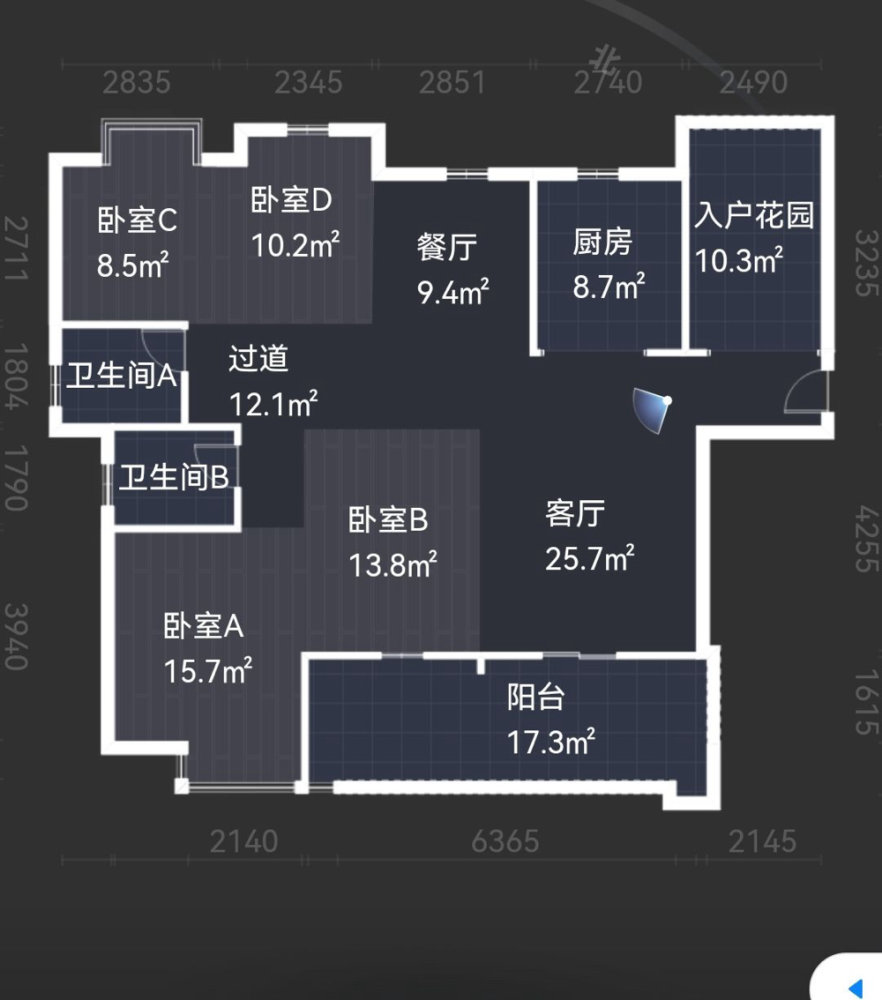 怡康花园,送入户花园，公摊低，标准5房超大阳台小区环境好11