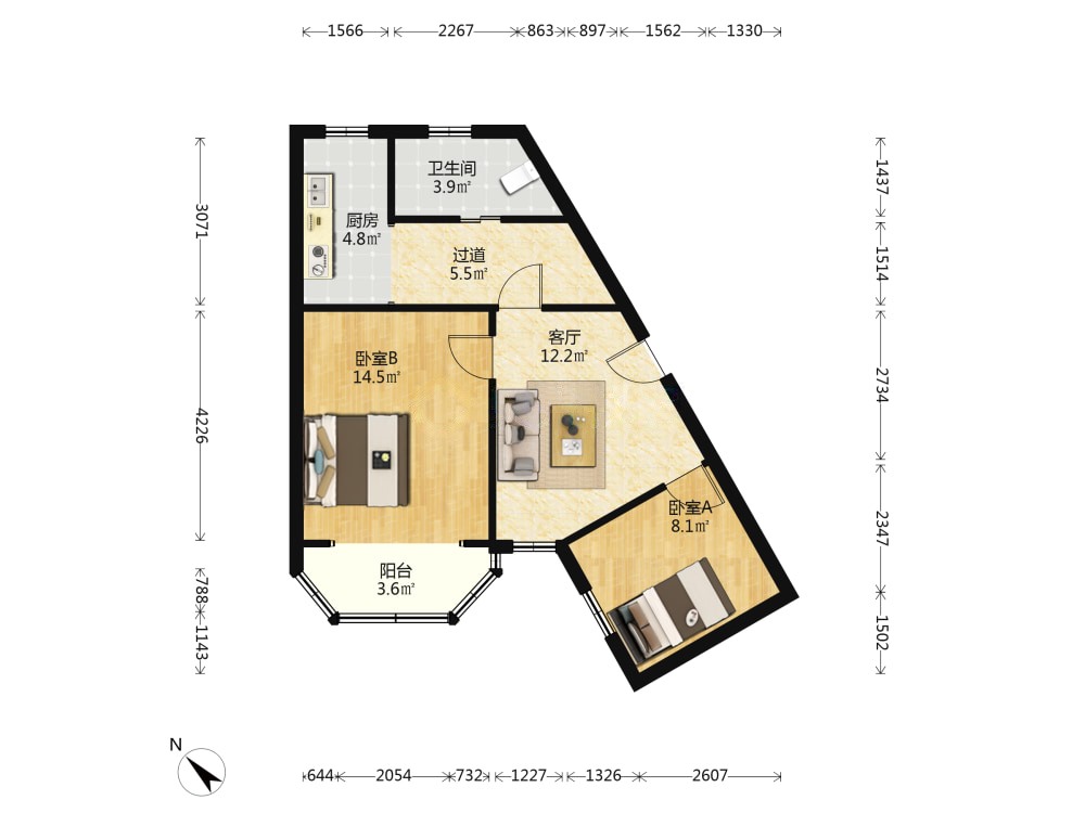 凉二小区,《店长推荐》次顶楼电梯房+凉城公园旁+凉城世纪联华6