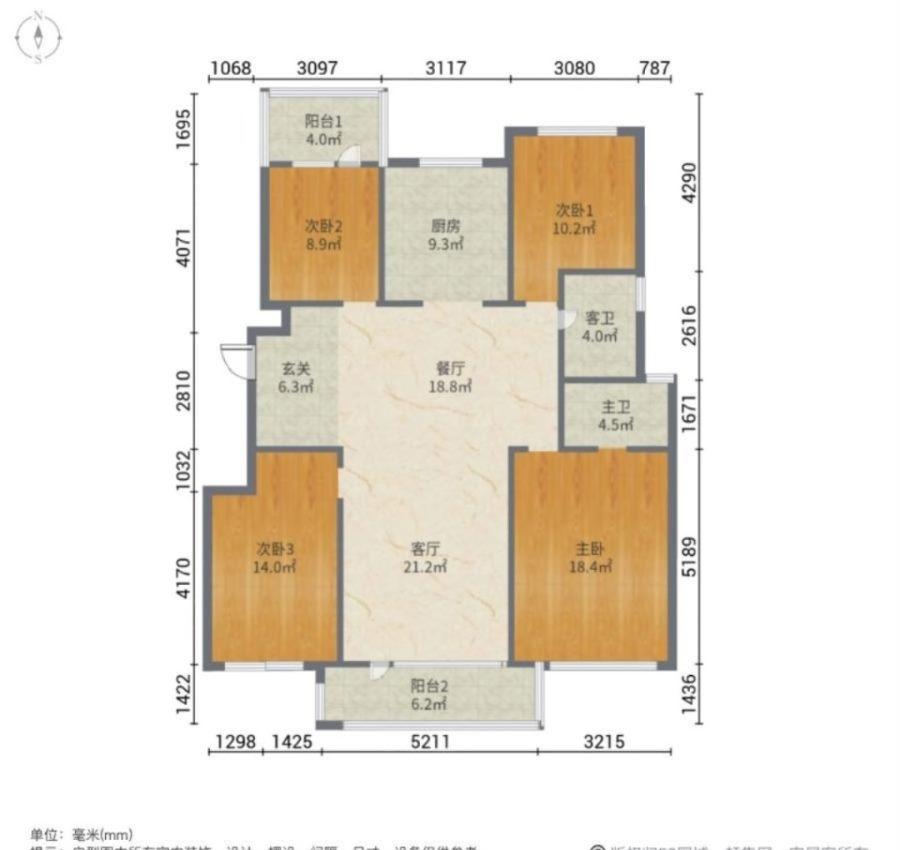 华润置地万象府,一口价220 园区   全天采光 四室两卫 错过再无 有钥匙15