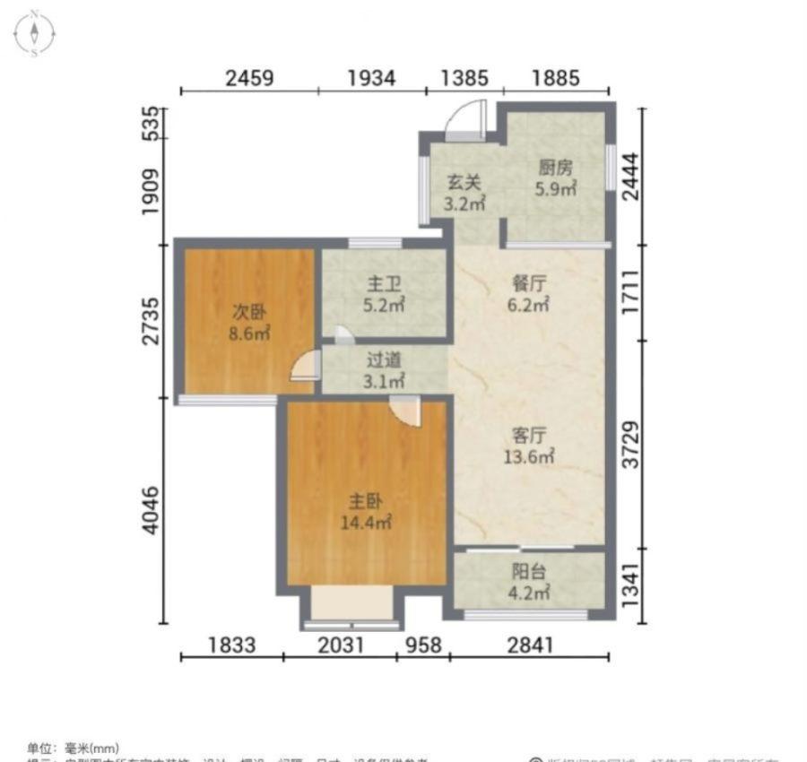 罗瑞苑,滨海新城10区 79平2房 坐北朝南 双市场旁28.8万9