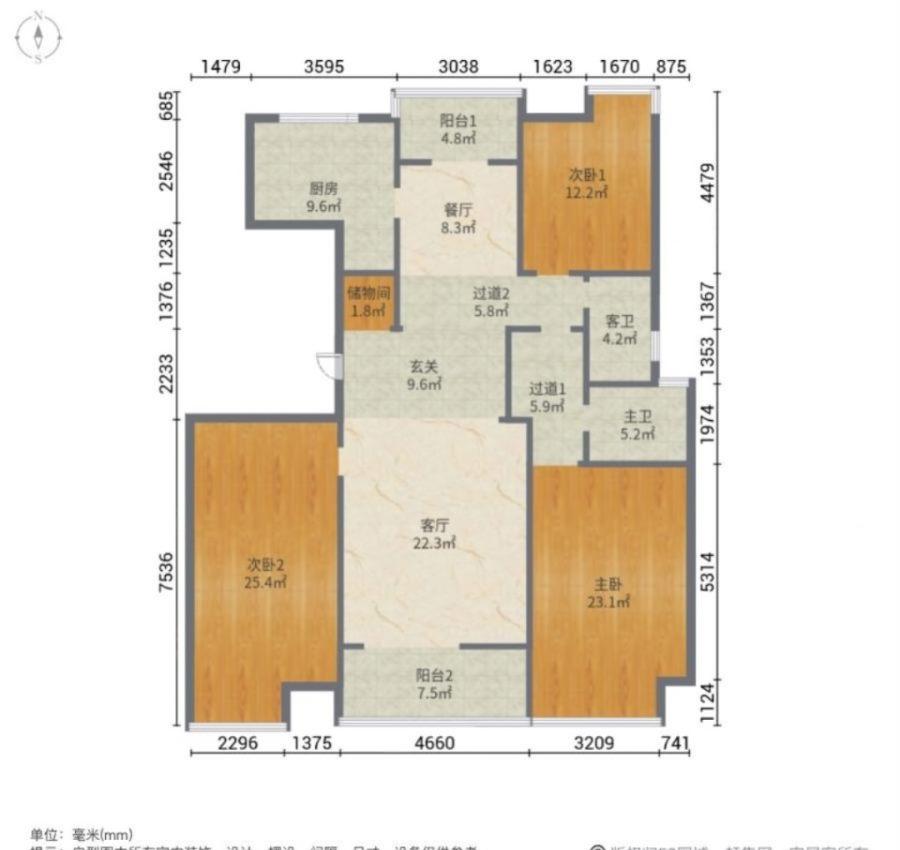 万景苑,万景苑小区 精装修 集中供暖 商品住宅 南北通透 双卫生间12