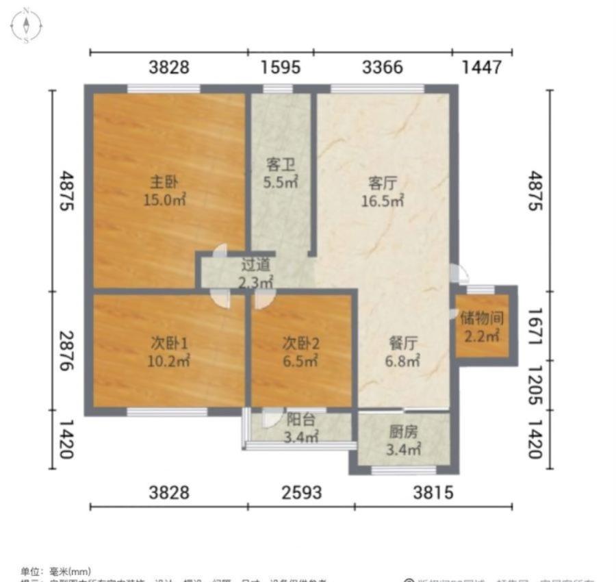 园丁小区,园丁小区3室2厅1卫 100平方米8