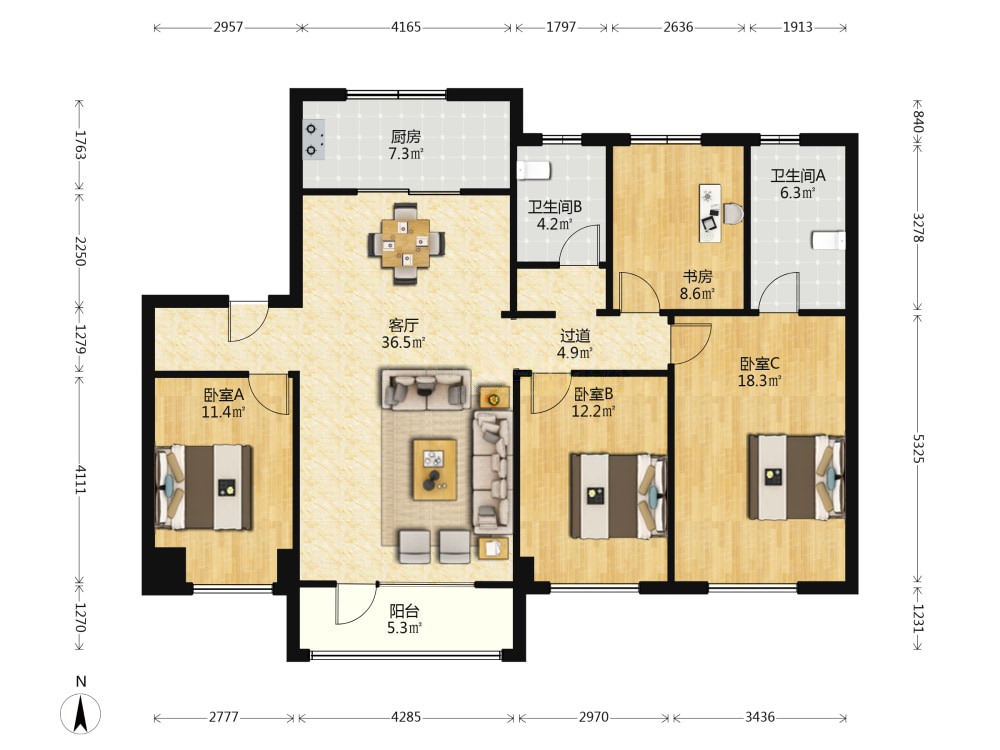 碧桂园公园里,浑南新市府以西 电梯洋房 独立入户 精装4室拎包入住9