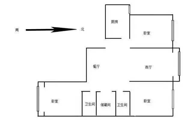 百兴小区,商城附近电梯 寺隔壁 4室2厅2卫 精装南北 商业街10