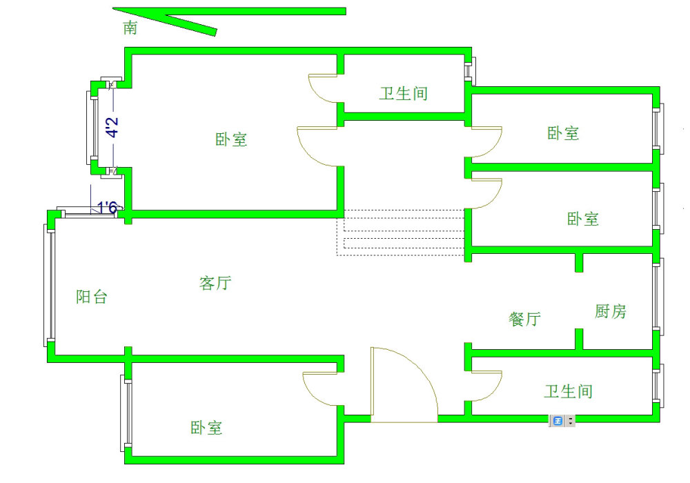 绿景花园,急急急绿景花园油田四小十八 四室两卫送地下室 随时看10