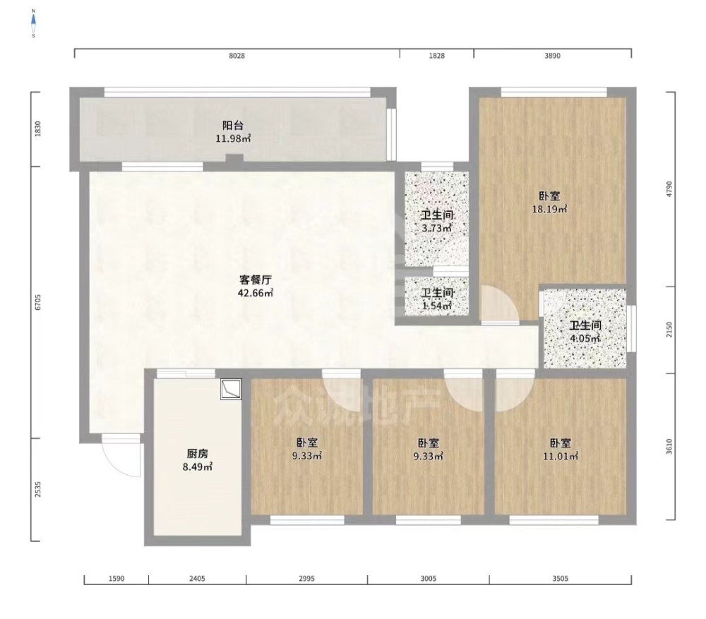 拓海天辰,房东急售大横厅德溪新区实验4晓毛坯4室两厅两卫抓紧下手看房13