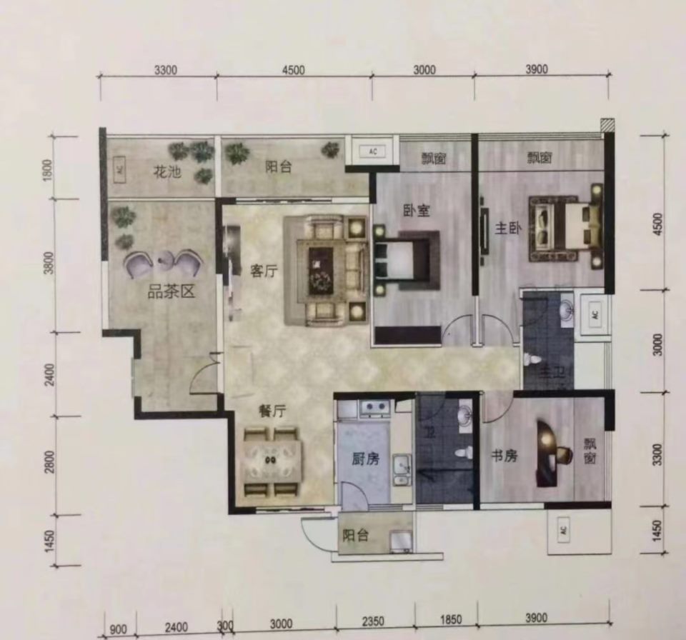 西山华府,西山华府 三房两厅两卫 精装拎包入住 家具全送10