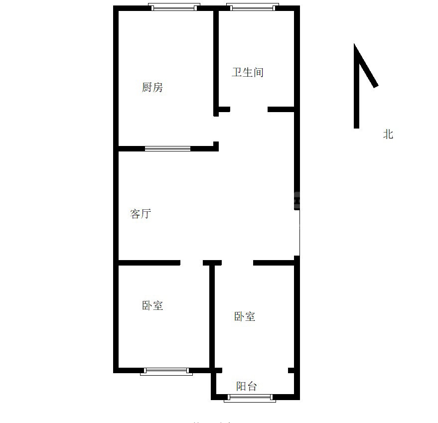 东方家园,一口价46.9万 单价6000 步梯5楼 正规两室 东昌东校8