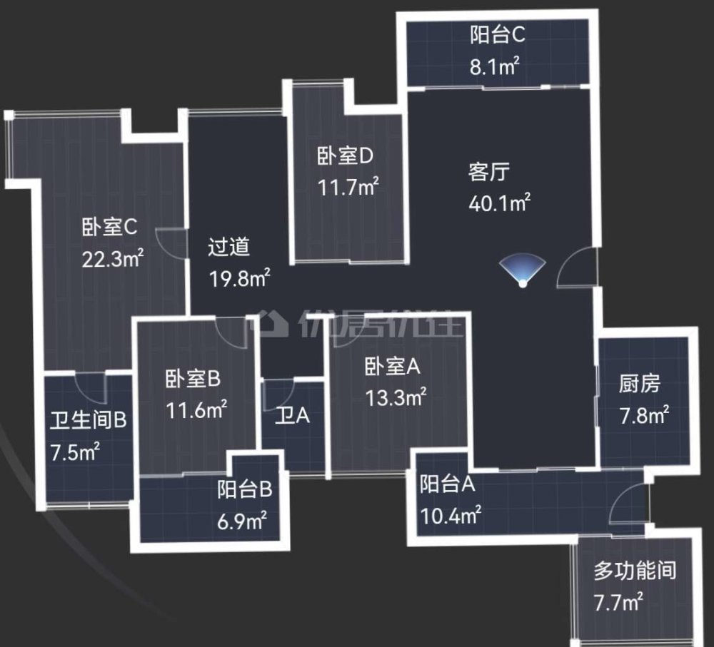 中天未来方舟G5组团,方舟G5河景房大平层  产权满二带子母车位13