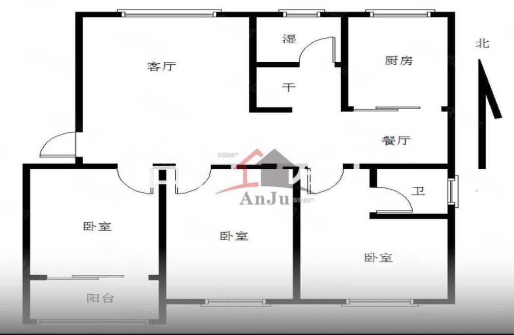 帝景花园,帝景花园  房 中层 大3室 近两年装修 拎包入住 南北通透10