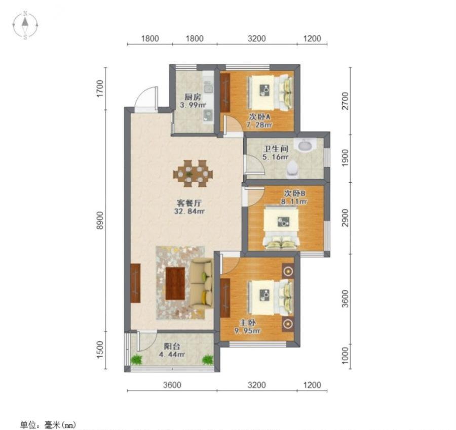 中海康城,三期楼龄新 20多层 装修花15W 拎包即住 近门口10