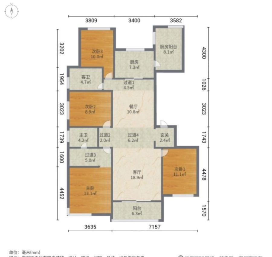 万科紫院,万科紫院新上好楼层，精装四居169平米,10