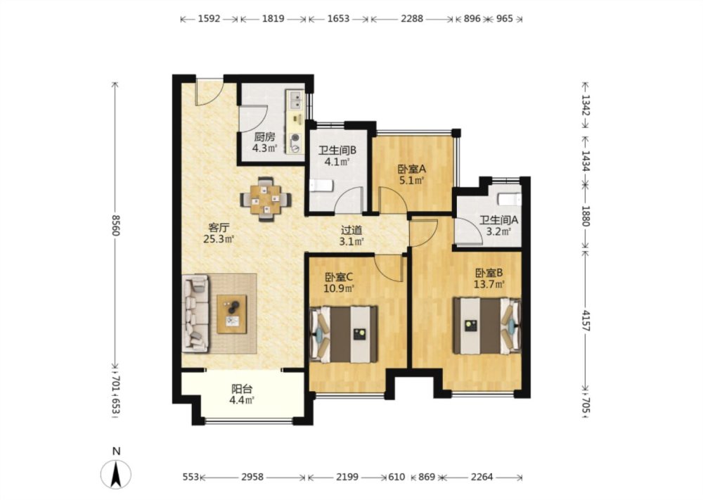 中天观樾诚品,次新小区，诚心出 中天 观樾诚品 好楼层 价格实惠12