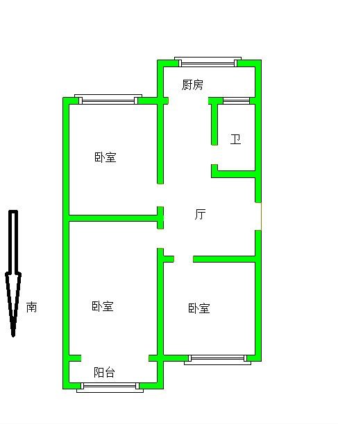 滨河小区颐安苑,滨河小区颐安苑 面积70.63 3室1厅1卫9