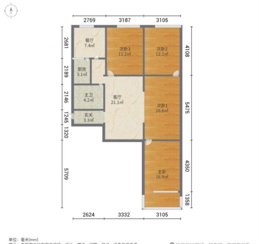 北江新村,鼓实屏东框架！框架！4房南北通透，总价低，空间大，挑战低价14