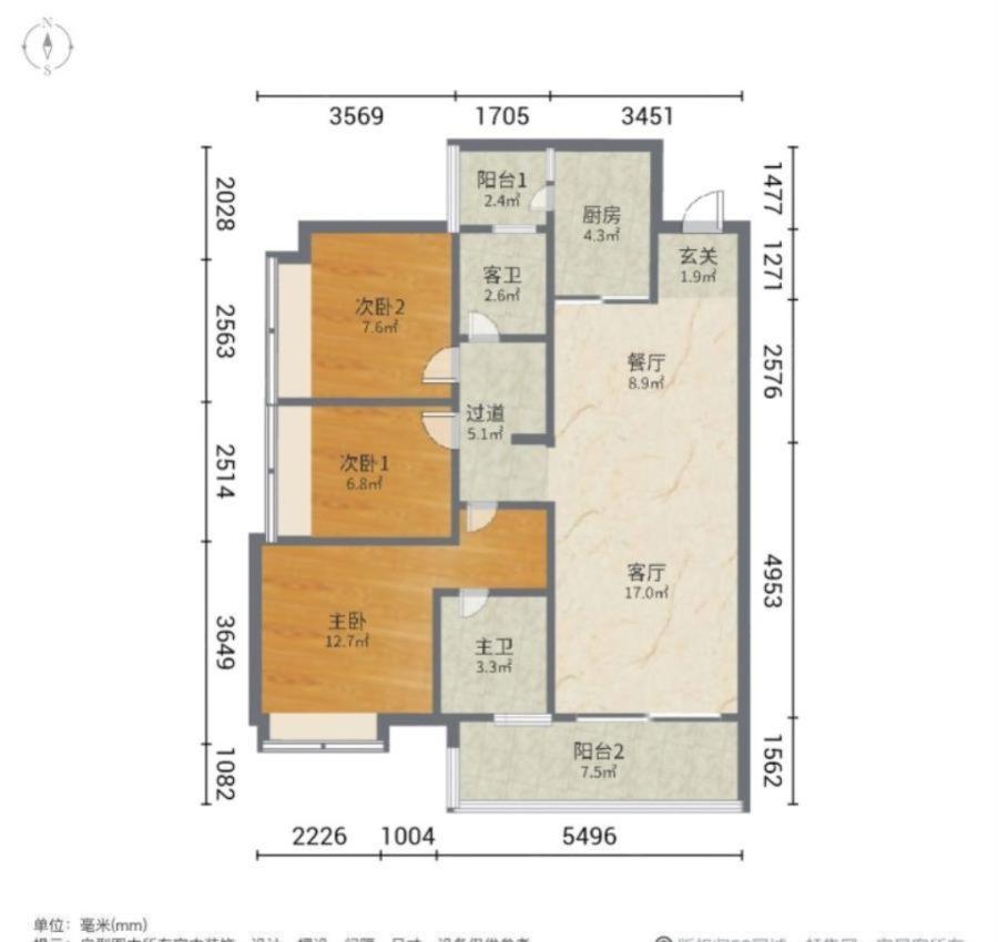 保利中央公园,业主换大屋了 可拎包入住的精装3房 过二了12