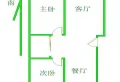 海鑫国际 步梯4层 两室两厅精装带物南北通透民族街一中可议10