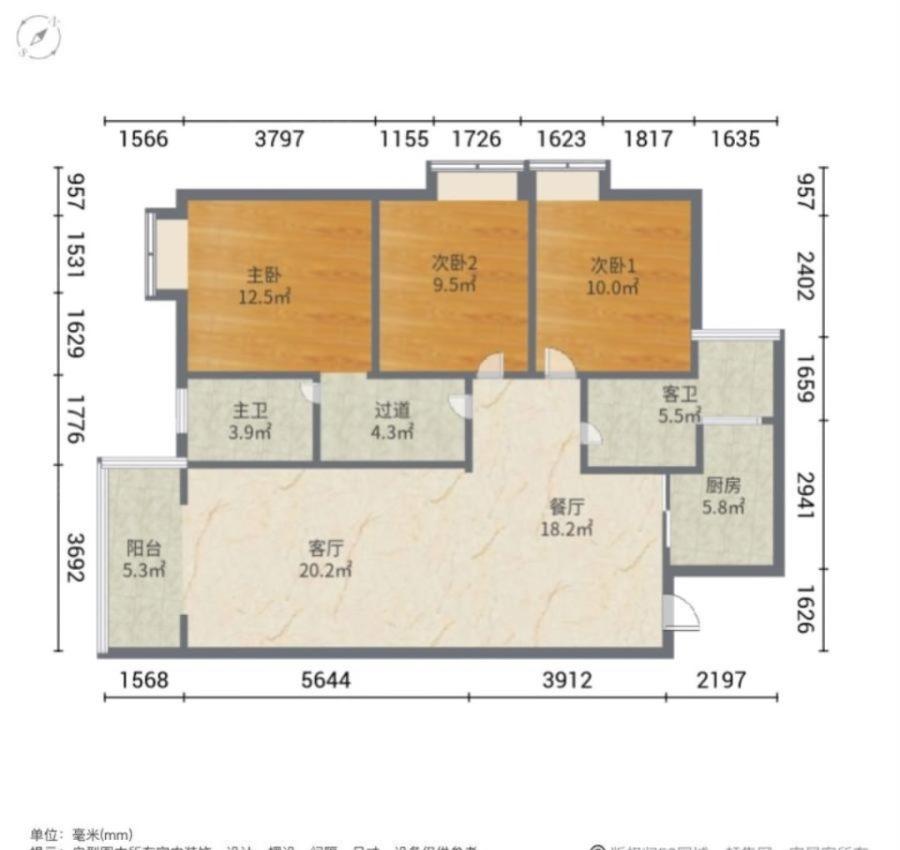 阳光栖谷,北京路东正国际旁阳光栖谷 毛坯现房 边户大三室13