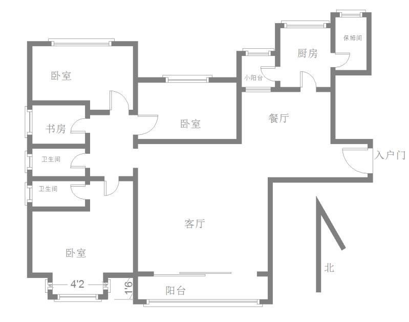 恒大名都,  位置 面积大价格低！ 四室双卫送车位 中间楼层采光好14