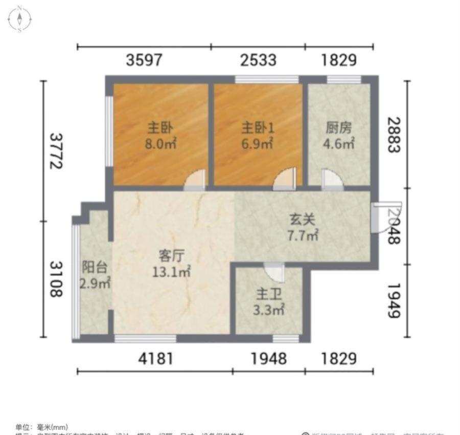 启新1889,新上！开滦医院附近 两室 启新1889 公园艺境 可贷款！！8