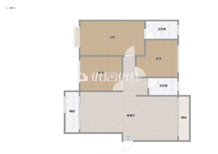 鼎华福邸,100平 鼎华福邸 电梯房 3室 南北通透 看房方便 有钥匙13