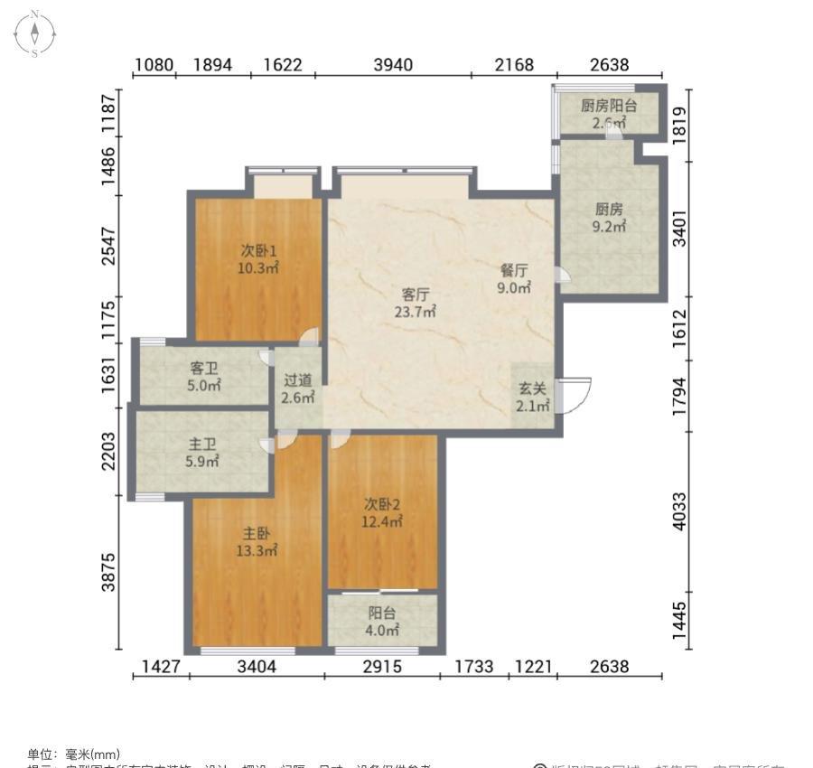 建业天筑,东区天花板 建业天筑 南北通透大三房 中央空调地暖10