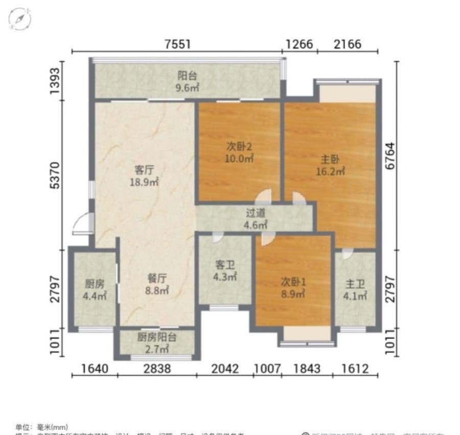 招商雍景湾,央企小区 中间楼栋 160万入住品质三房 好采光视野佳10