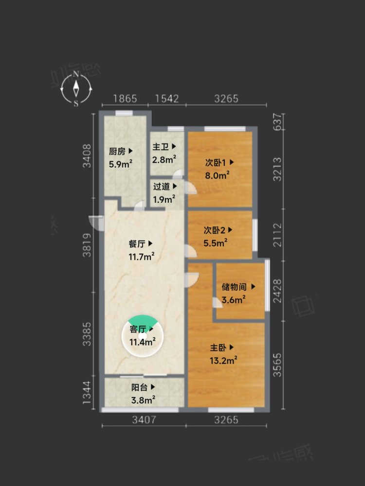 万科森林公园朗庭,四里河 近地铁 精装好房 小区新 满二 带电梯 南北通透9